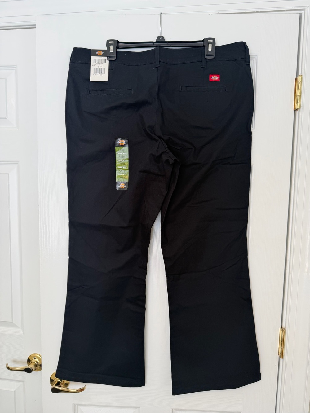 DICKIES Slim Fit womens workwear navy cotton pants NWT size 18 Short